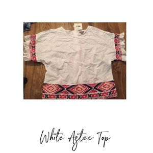 White Aztec Top